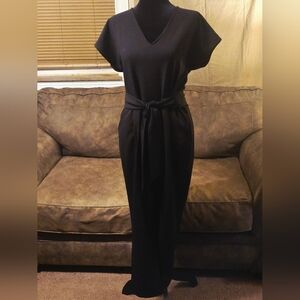 Express Black V-Neck Jumpsuit Size L